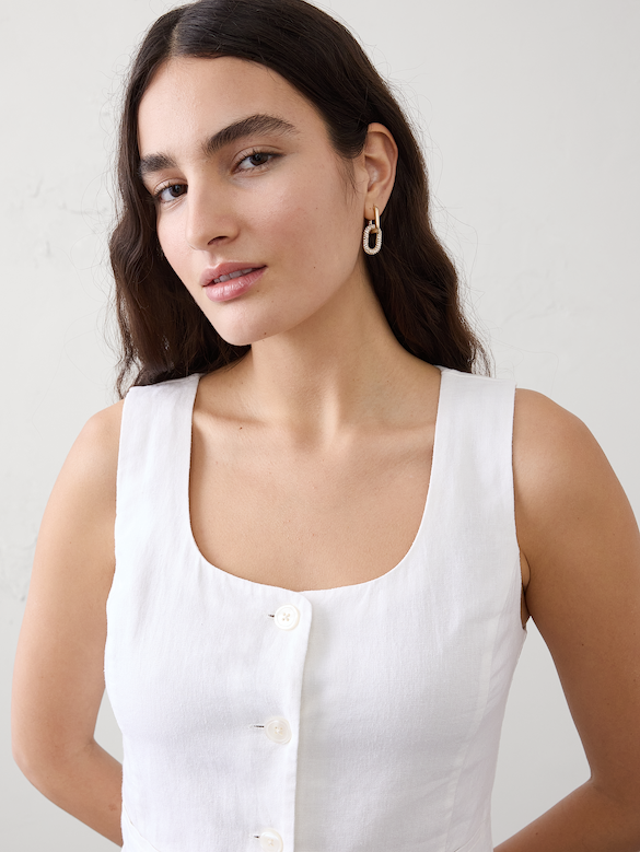 Pave Double Link Earrings