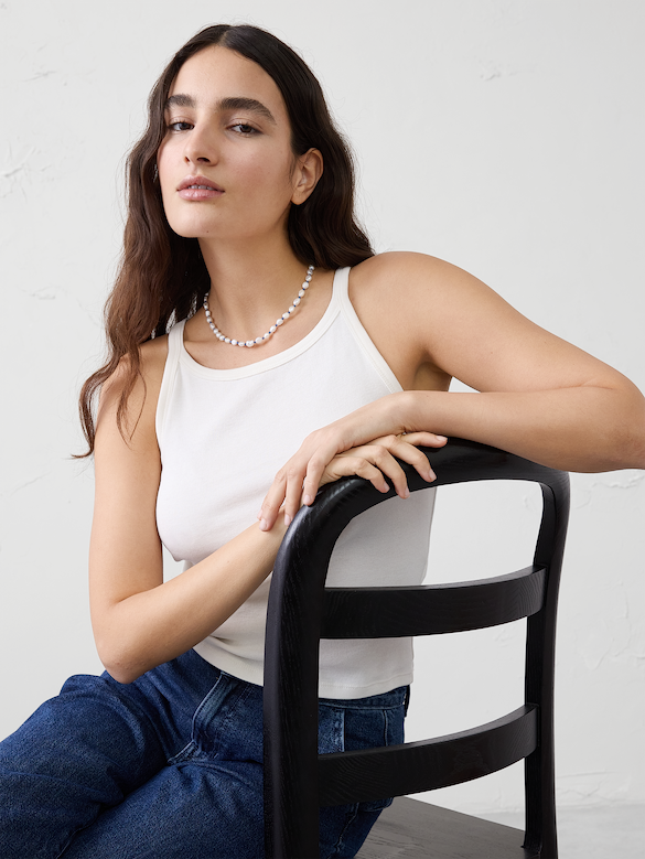 Pearl Colored Station Necklace