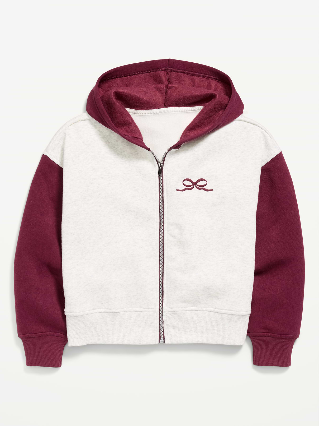 Image number 1 showing, Favorite Fleece Graphic Zip-Front Hoodie for Girls