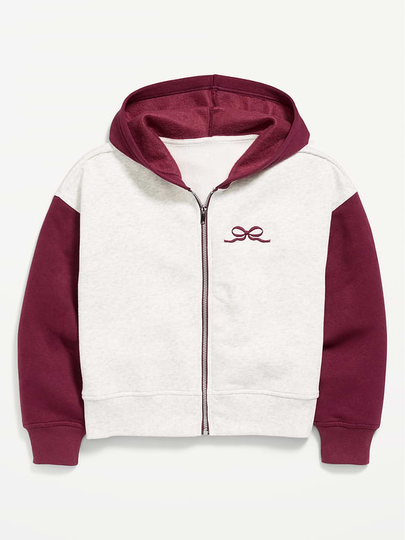 Favorite Fleece Graphic Zip-Front Hoodie for Girls