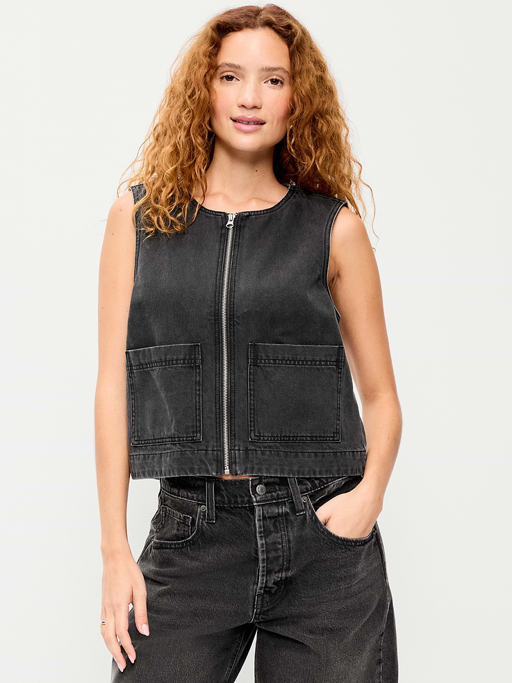 Image number 1 showing, Zip-Front Utility Vest