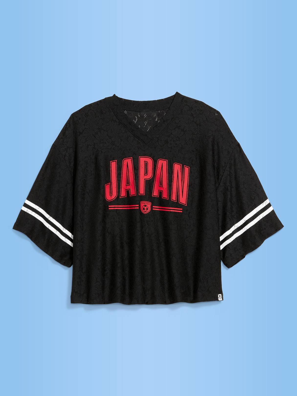 FIFA World Cup 26™ Japan Boxy Lace V-Neck T-Shirt for Women | Old Navy