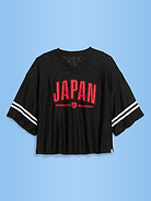 Image number 1 showing, FIFA World Cup 26™ Japan Boxy Lace V-Neck T-Shirt for Women