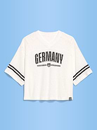 Image number 1 showing, FIFA World Cup 26™ Germany Boxy Lace V-Neck T-Shirt for Women