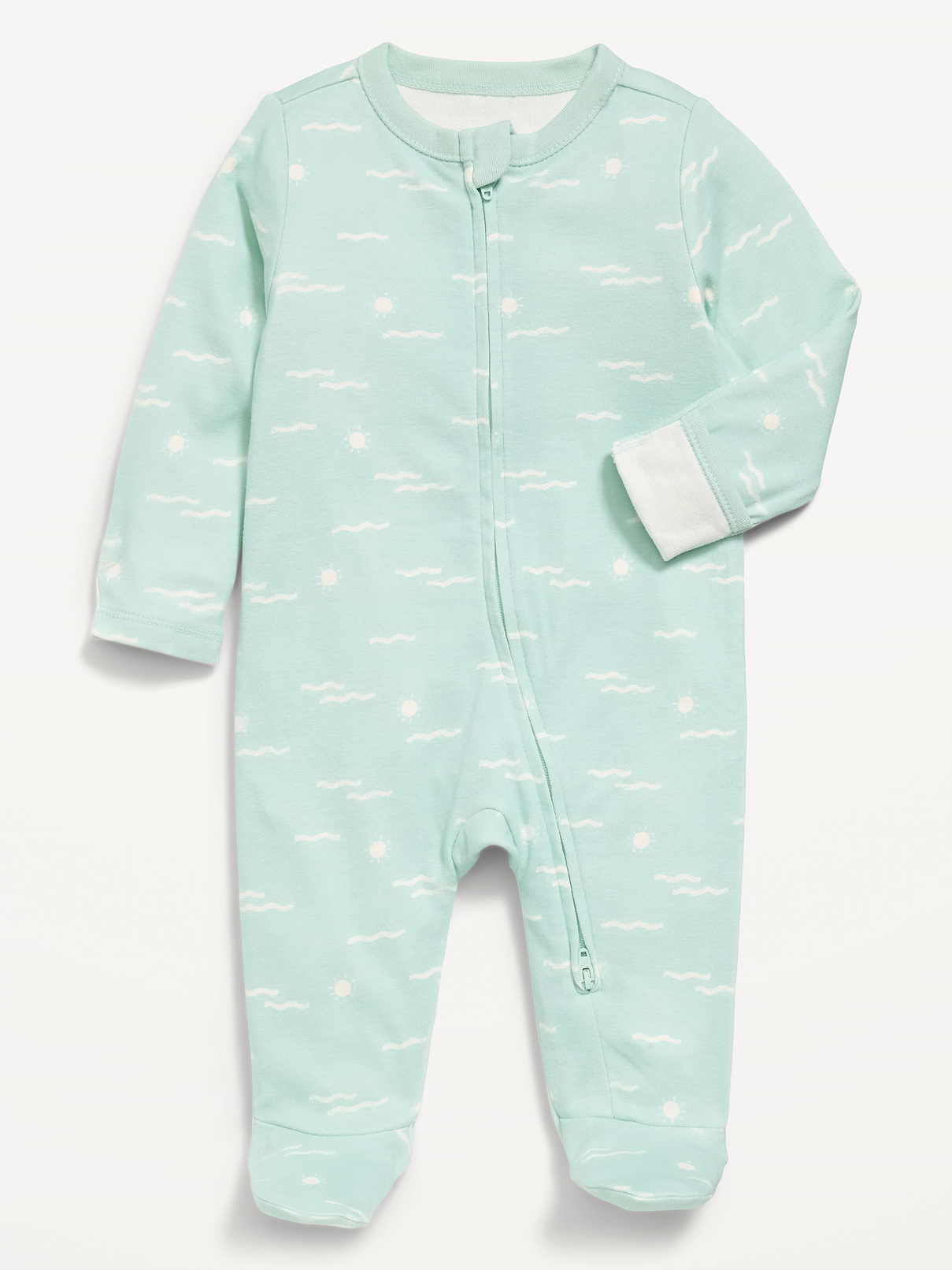 Image number 1 showing, 2-Way-Zip Sleep & Play Footed One-Piece for Baby