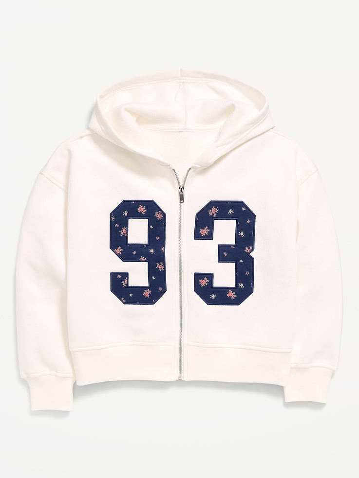 Image 1 of 1, built-in hood, long sleeves, drop shoulders, graphic at front, full length zipper, Product #873588