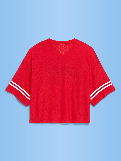 Image number 2 showing, FIFA World Cup 26™ Morocco Boxy Lace V-Neck T-Shirt for Women