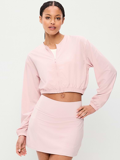 Image number 4 showing, Zip-Front Cropped Tennis Jacket