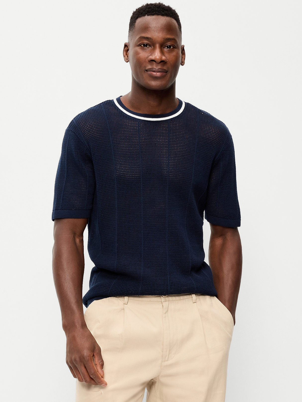 Relaxed Mesh-Knit T-Shirt | Old Navy