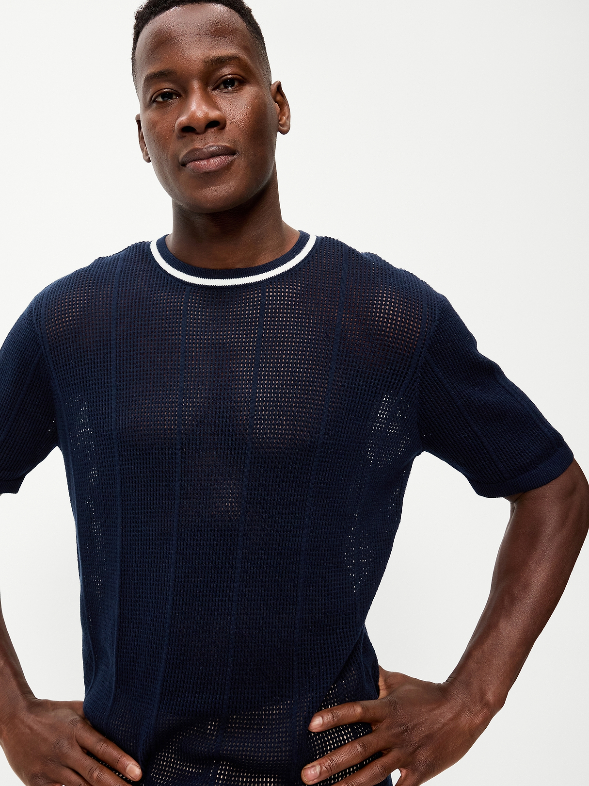 Relaxed Mesh-Knit T-Shirt | Old Navy