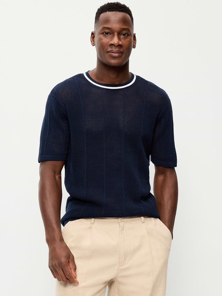 Image number 1 showing, Relaxed Mesh-Knit T-Shirt