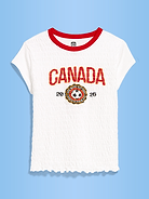 Image number 1 showing, FIFA World Cup 26™ Canada Smocked Graphic T-Shirt for Women