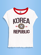 Image number 1 showing, FIFA World Cup 26™ Korea Republic Smocked Graphic T-Shirt for Women