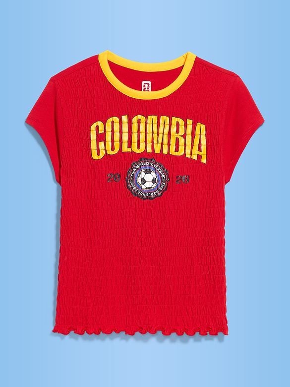 FIFA World Cup 26™ Colombia Smocked Graphic T-Shirt for Women