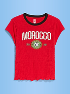 Image number 1 showing, FIFA World Cup 26™ Morocco Smocked Graphic T-Shirt for Women