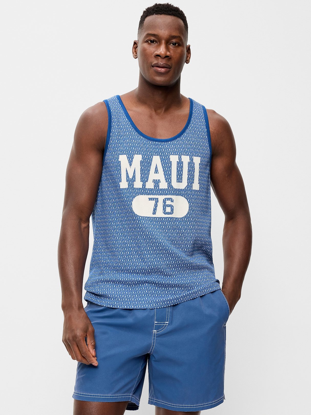 Relaxed Textured Jacquard Tank | Old Navy