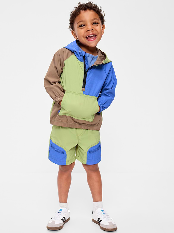 Tech Zip-Pocket Shorts for Toddler Boys