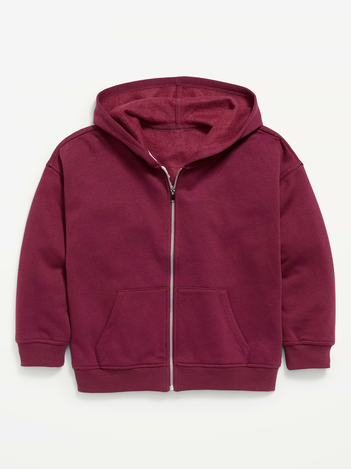 Image number 1 showing, Oversized Fleece Full-Zip Hoodie for Girls