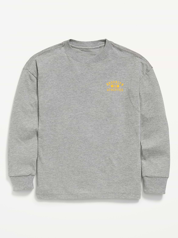 Oversized Long-Sleeve Graphic T-Shirt for Boys