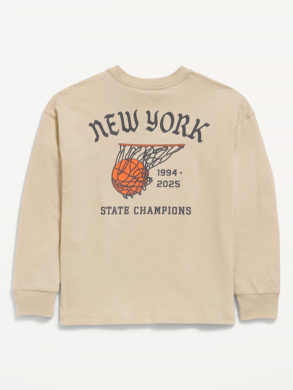 Oversized Long-Sleeve Graphic T-Shirt for Boys