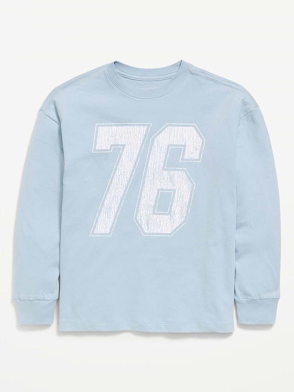 Oversized Long-Sleeve Graphic T-Shirt for Boys