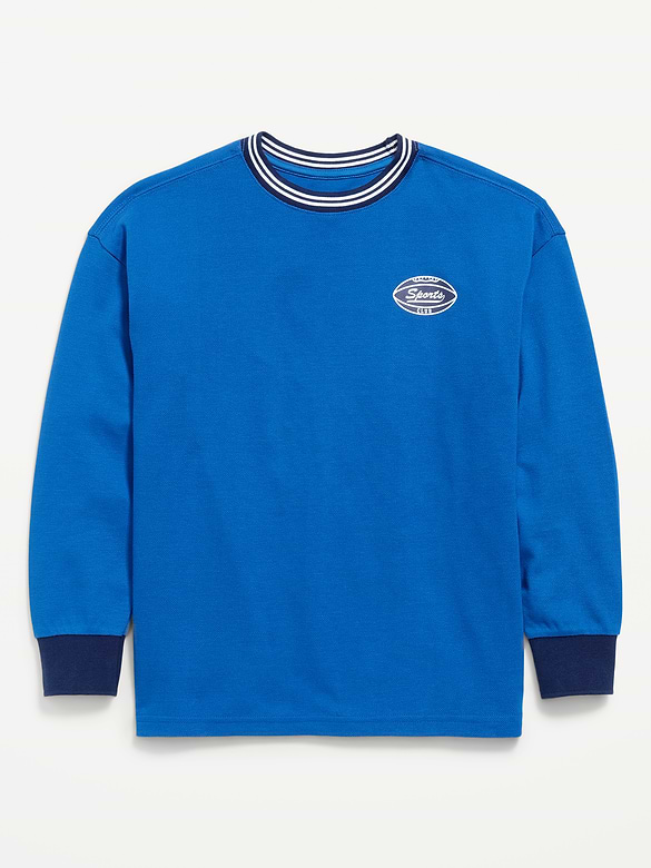 Oversized Long-Sleeve Graphic T-Shirt for Boys