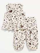 L'image numéro 1 présente Ensemble pantalon et haut sans manches à motif pour bébé