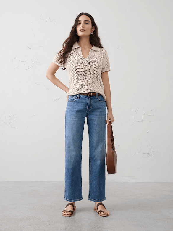 Straight-Leg Mid-Rise Jean
