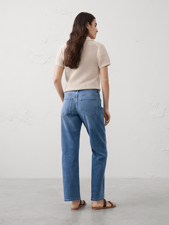 Straight-Leg Mid-Rise Jean