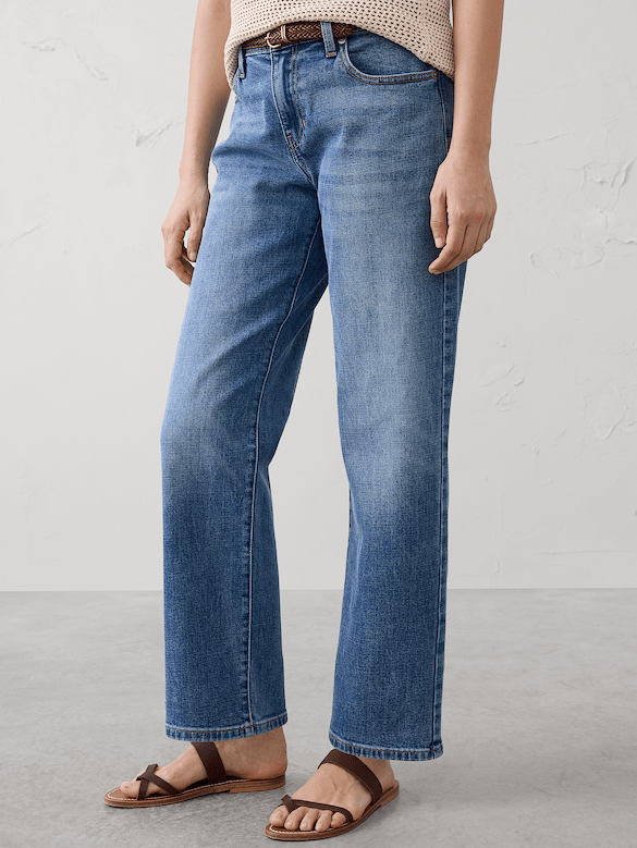 Straight-Leg Mid-Rise Jean