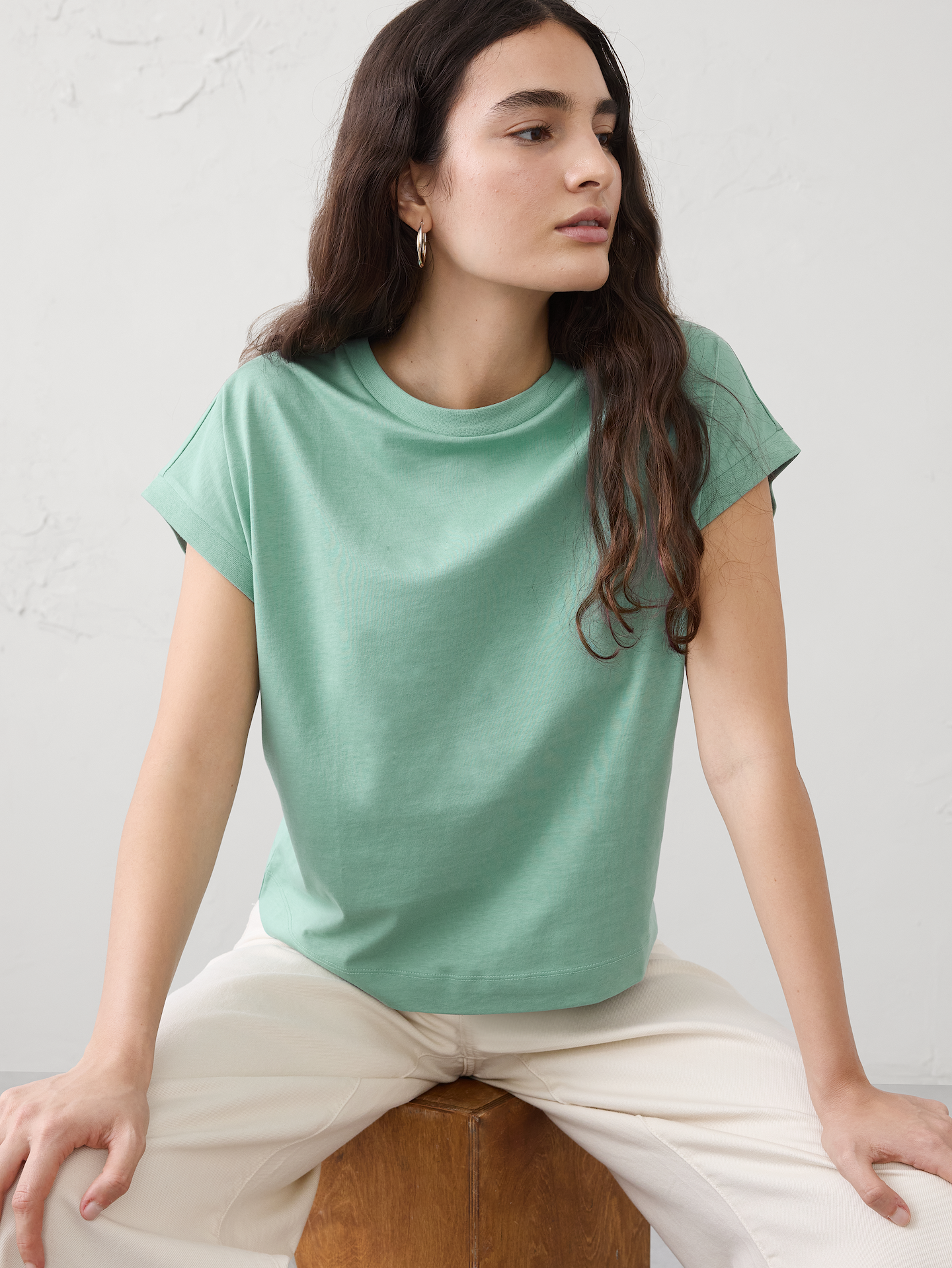 Image number 6 showing, Premium Cotton Boxy T-Shirt