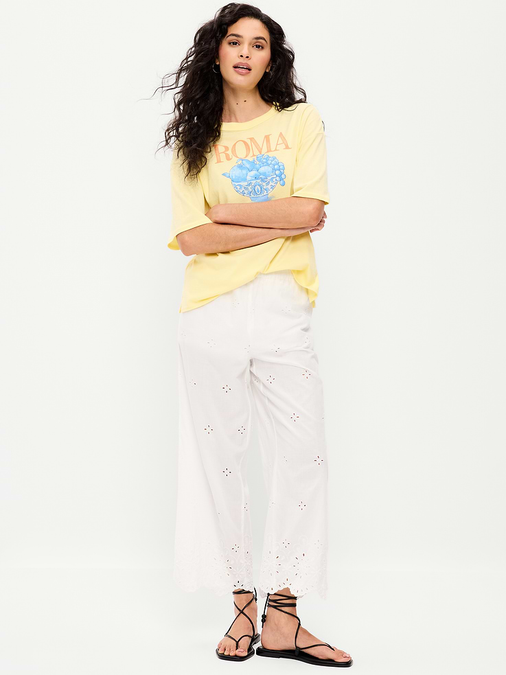Image number 1 showing, High-Waisted Cut Out Wide-Leg Pant