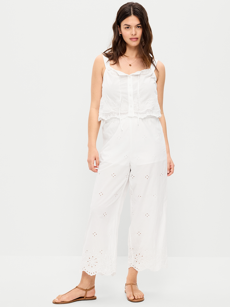 Image number 3 showing, High-Waisted Cut Out Wide-Leg Pant