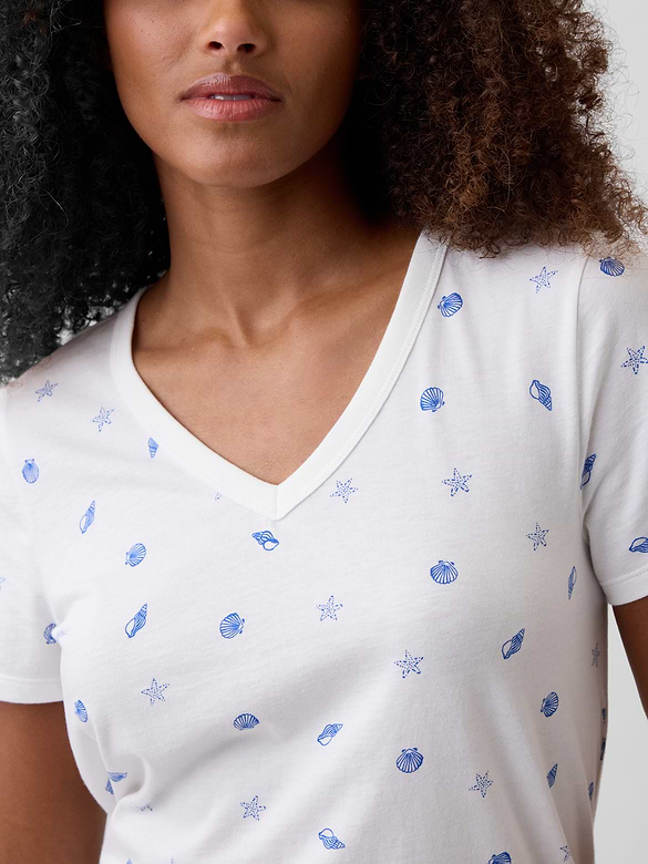 Favorite Print V-Neck T-Shirt