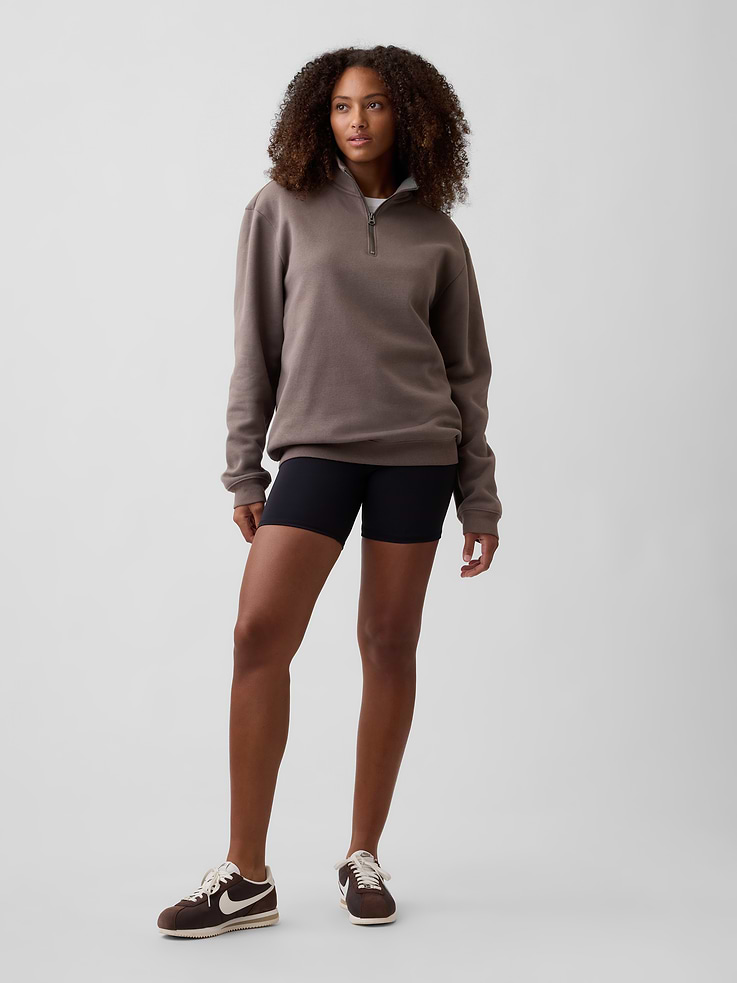 Image number 4 showing, Adult Relaxed Quarter-Zip Fleece Sweatshirt