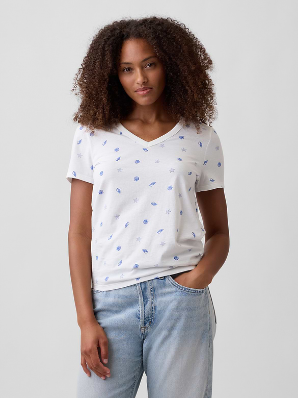 Favorite Print V-Neck T-Shirt
