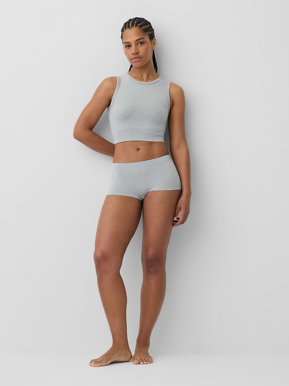 Seamless Rib Crop Tank Top