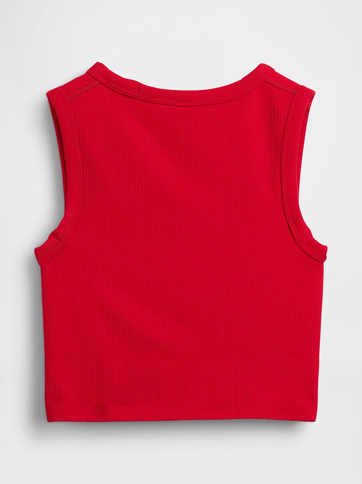 L'image numéro 6 présente Camisole courte côtelée sans coutures