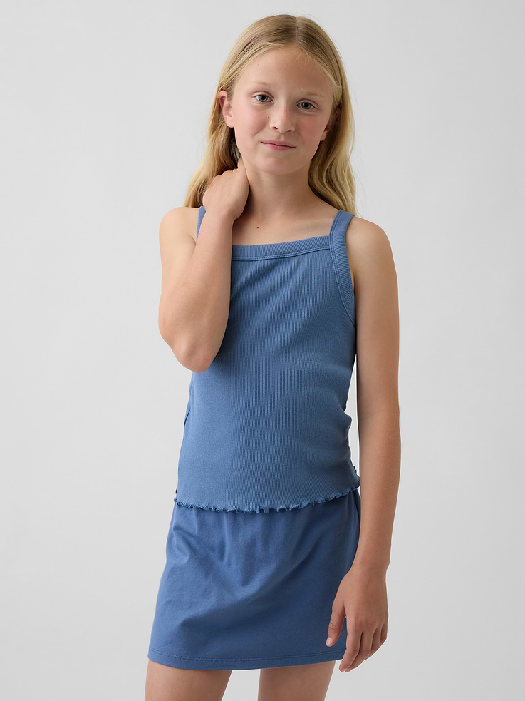Image number 1 showing, Kids Rib Square-Neck Tank Top