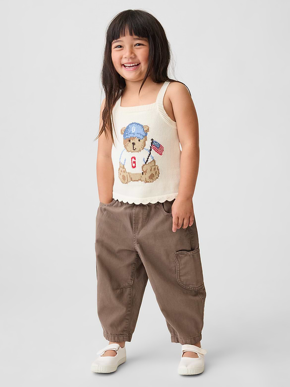 Baby & Toddler Pull-On Bear Pocket Barrel Jeans