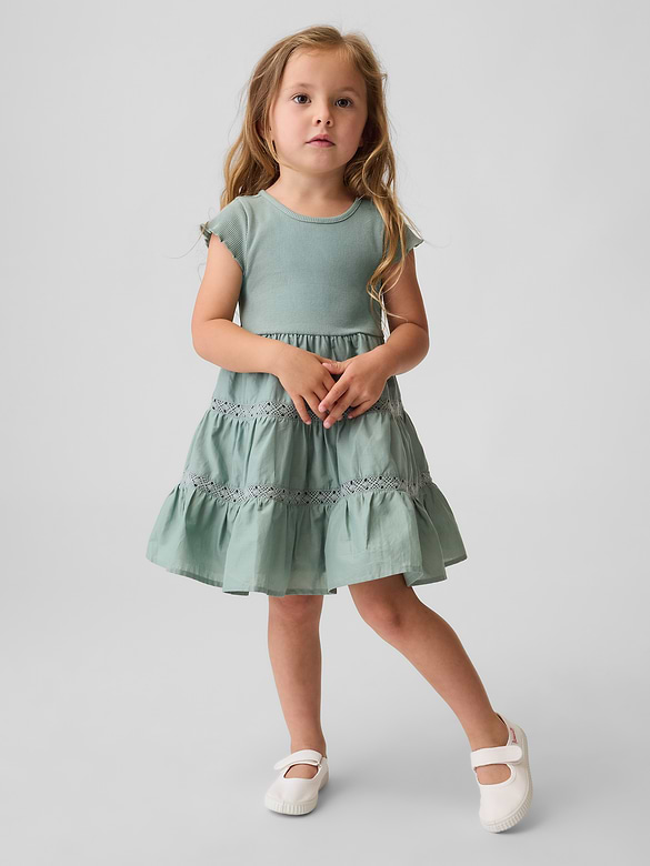 Baby & Toddler Tiered Lace-Trim Dress