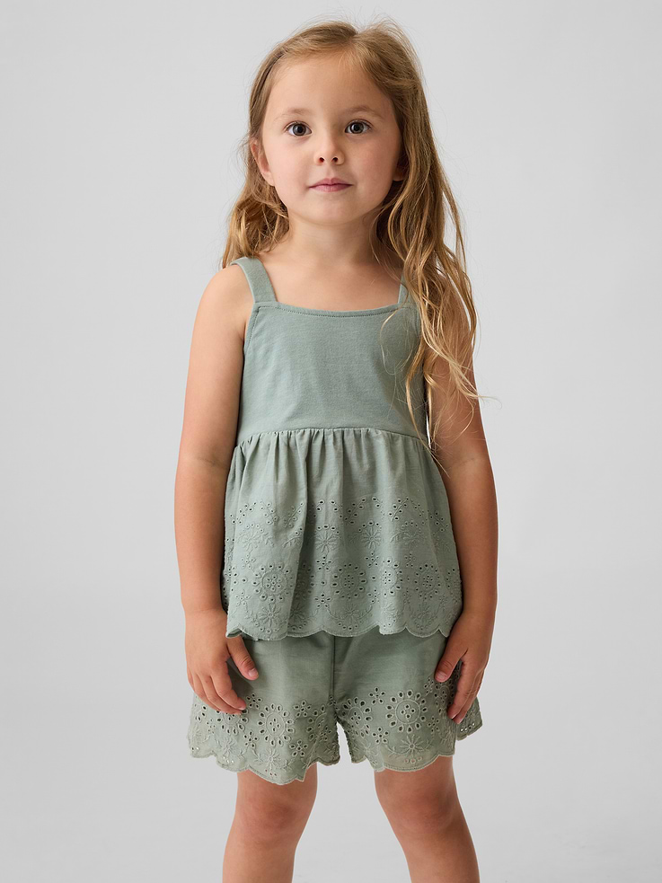 Image number 1 showing, Baby & Toddler Eyelet Hem Top