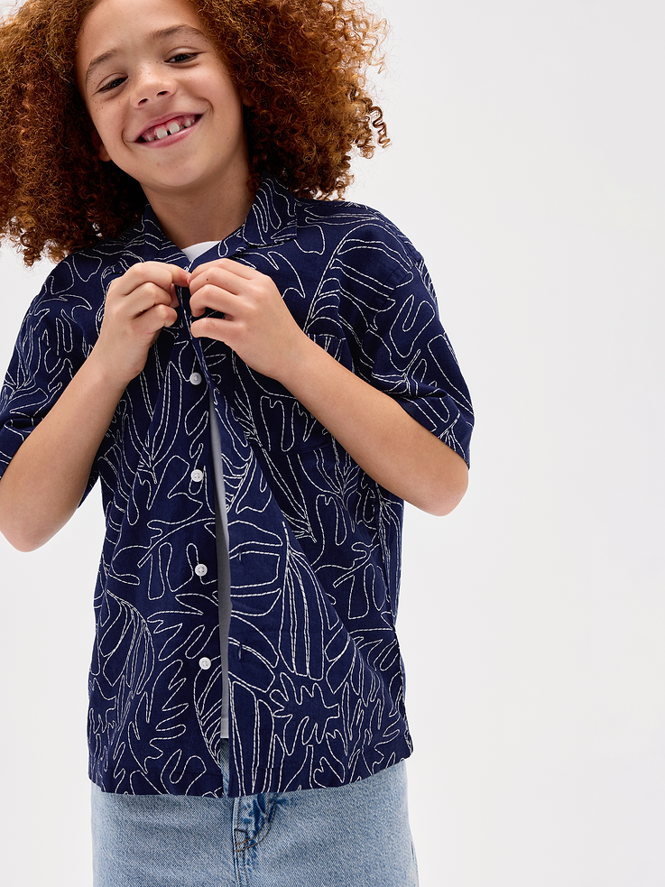 Image number 4 showing, Kids Textured Vacay Shirt