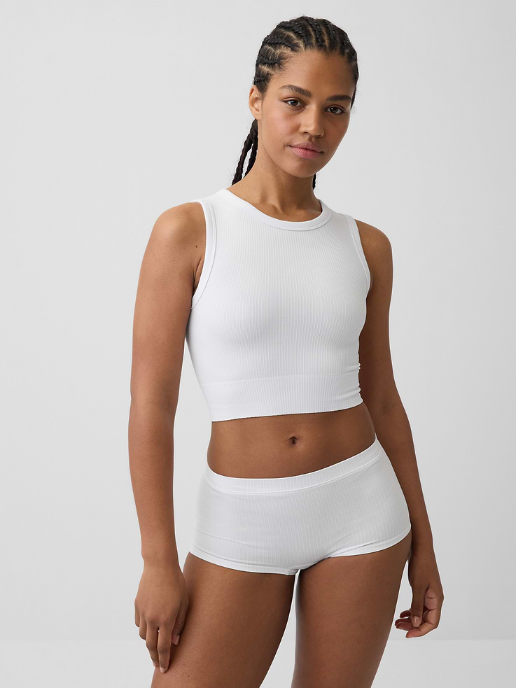 Image number 1 showing, Seamless Rib Crop Tank Top