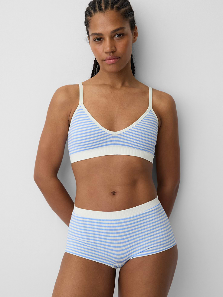 Image number 1 showing, Seamless Rib Triangle Bralette