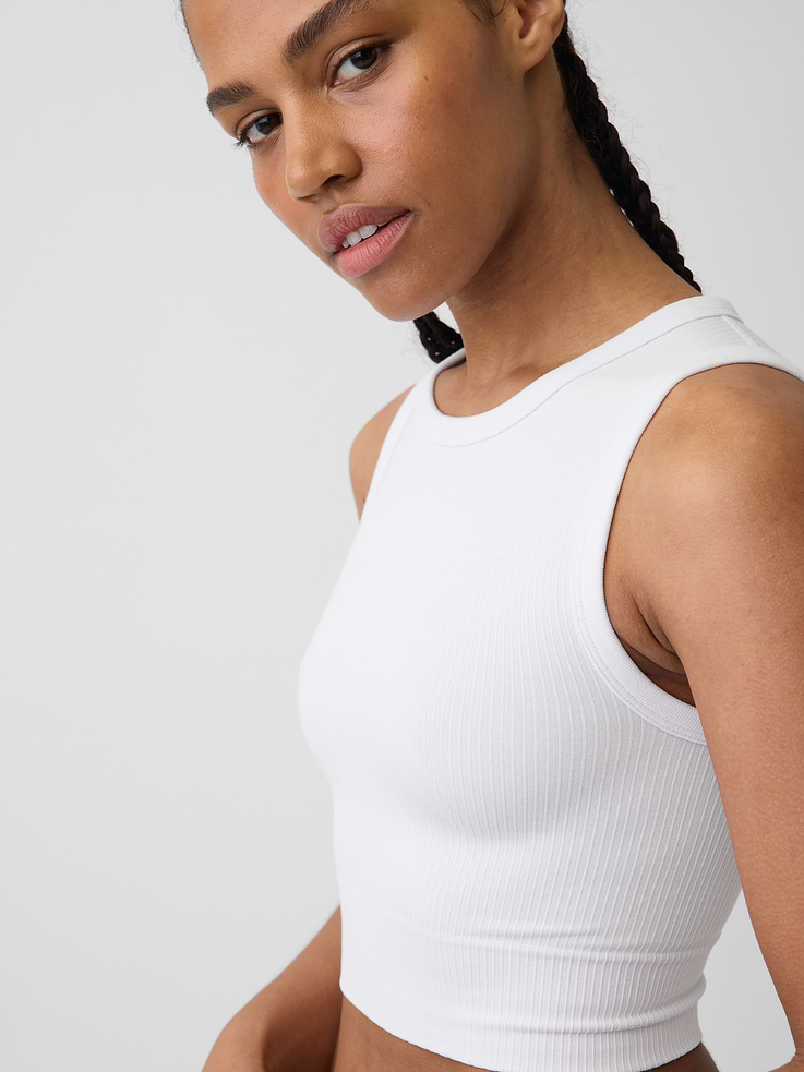 Image number 3 showing, Seamless Rib Crop Tank Top