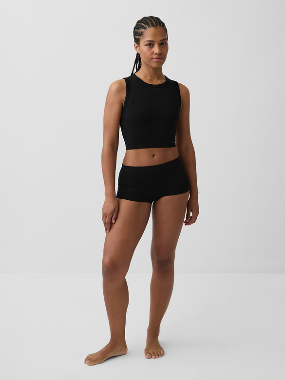 Seamless Rib Crop Tank Top