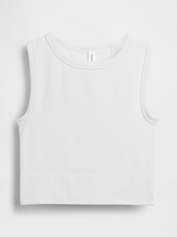 Seamless Rib Crop Tank Top