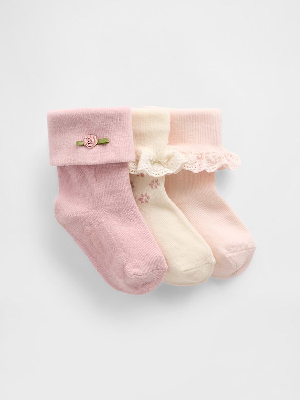 Baby Foldover Socks (3-Pack)