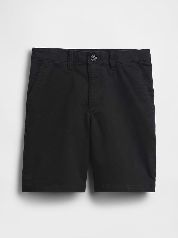 L'image numéro 2 présente Short kaki d’uniforme décontracté et extensible pour Enfant